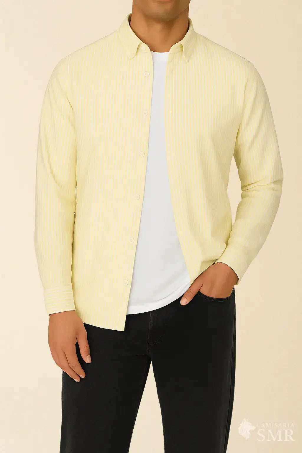 Camisa Social Oxford - Amarelo