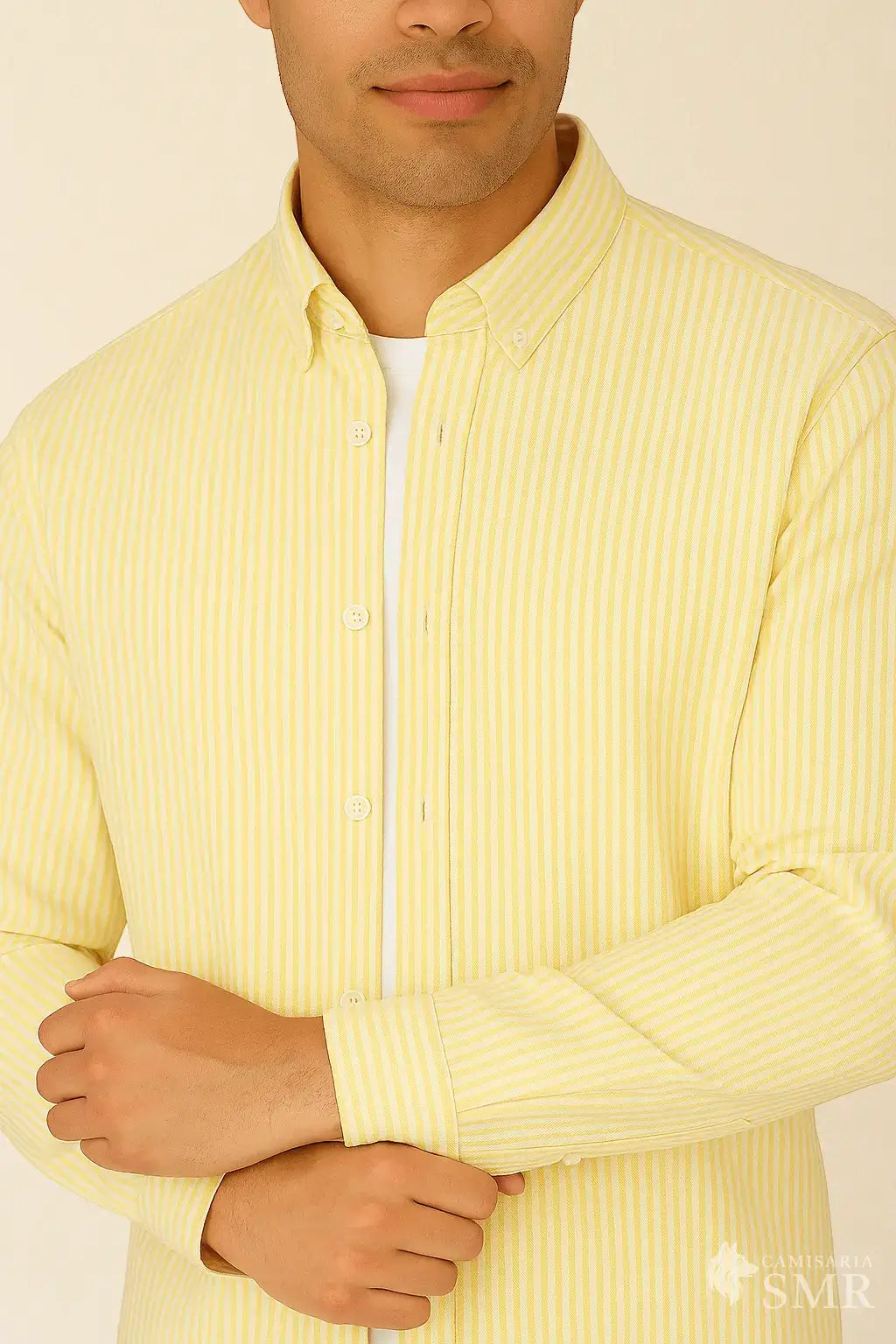 Camisa Social Oxford - Amarelo