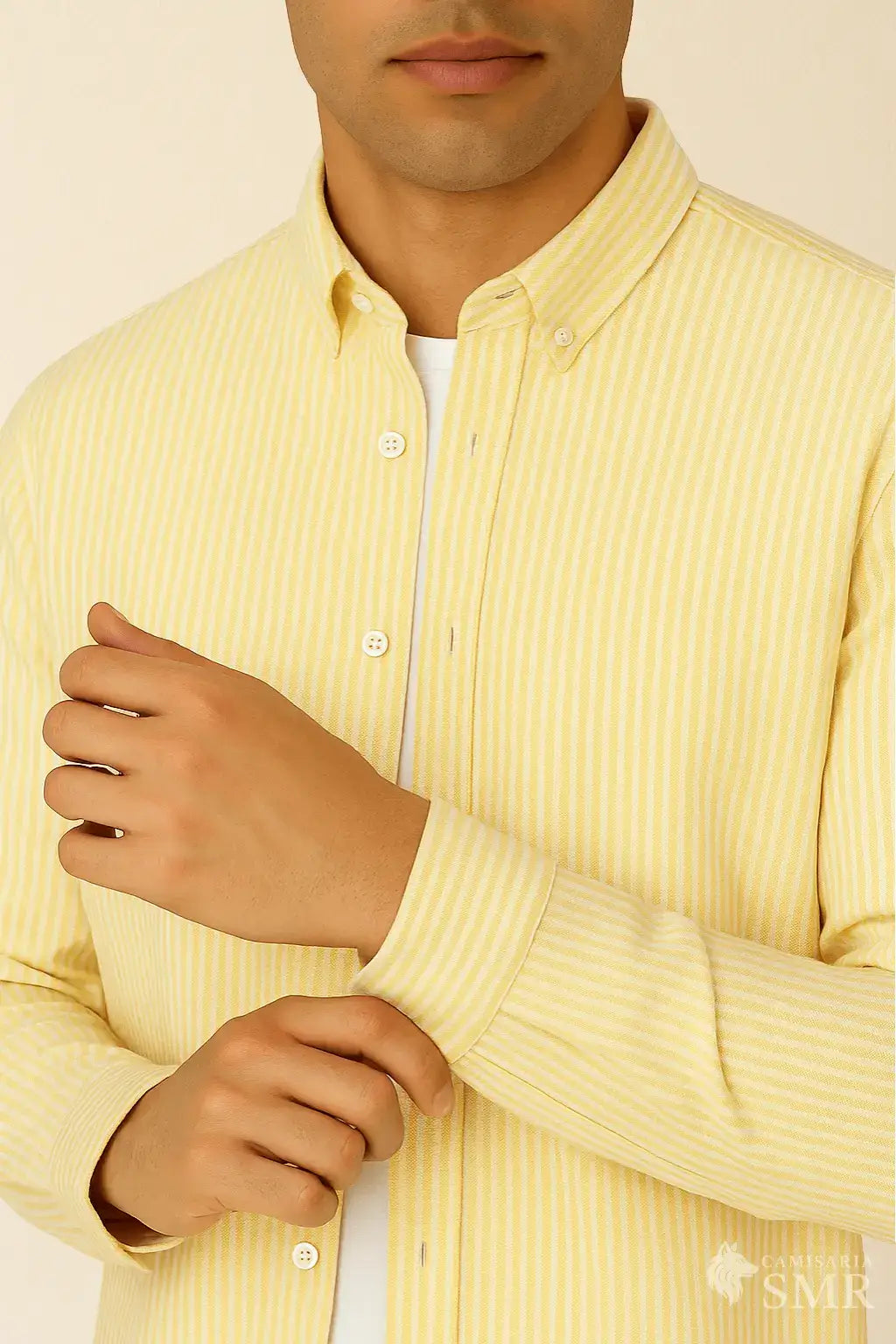Camisa Social Oxford - Amarelo