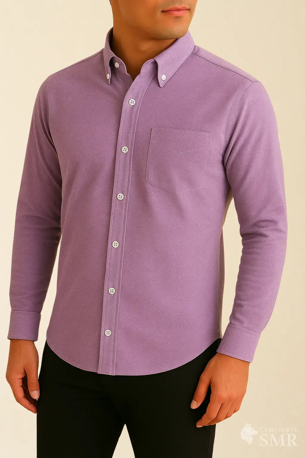 Camisa Social Oxford - Lilás
