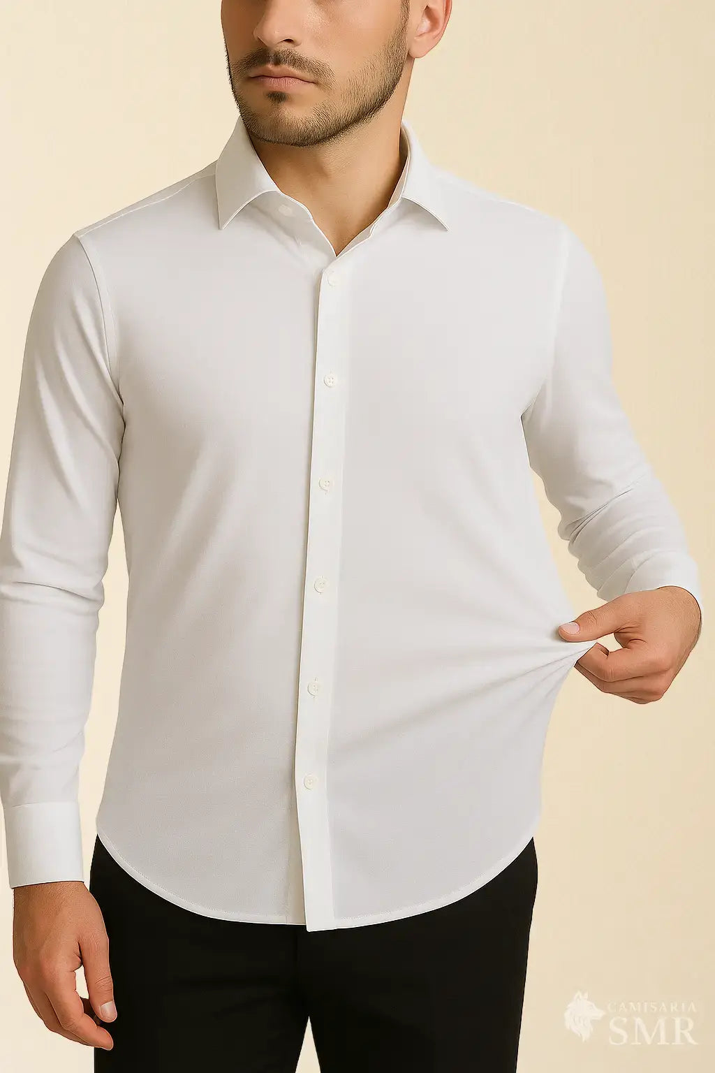 Camisa Social Ultraelástica - Branca
