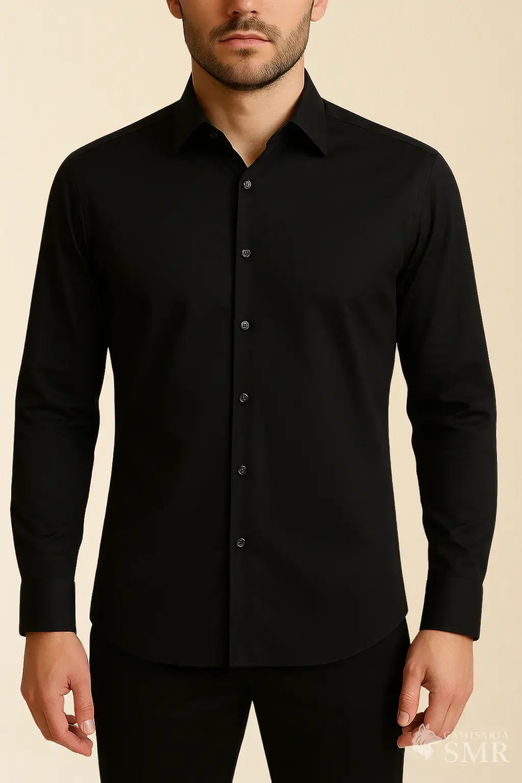 Camisa Social Ultraelástica - Preta