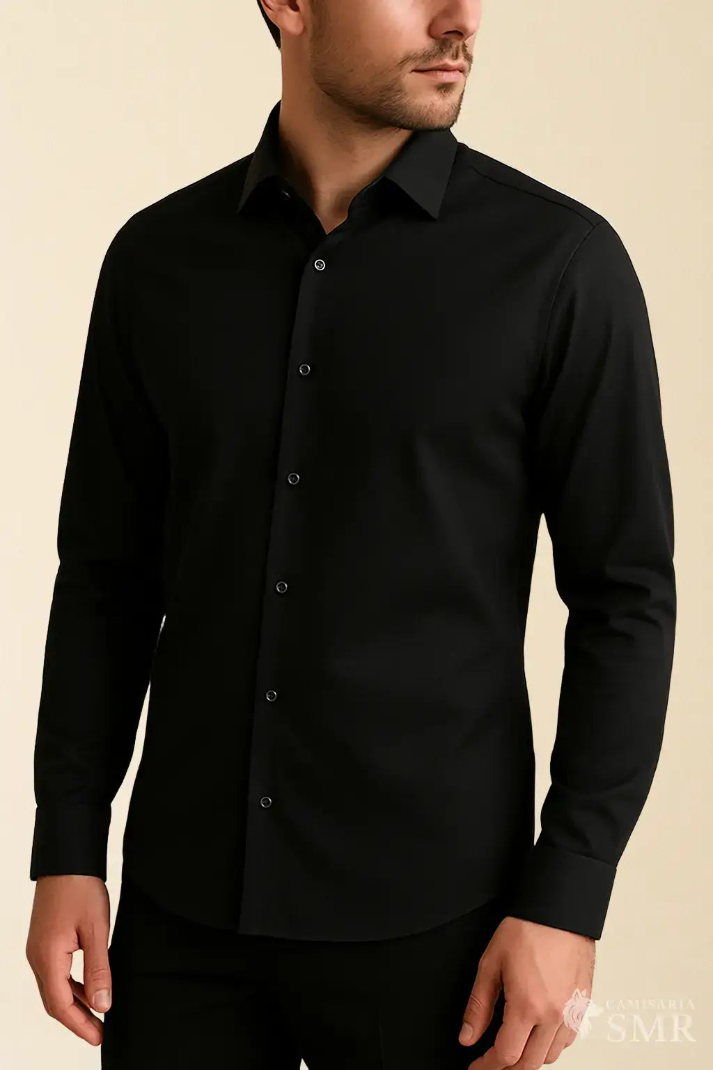 Camisa Social Ultraelástica - Preta